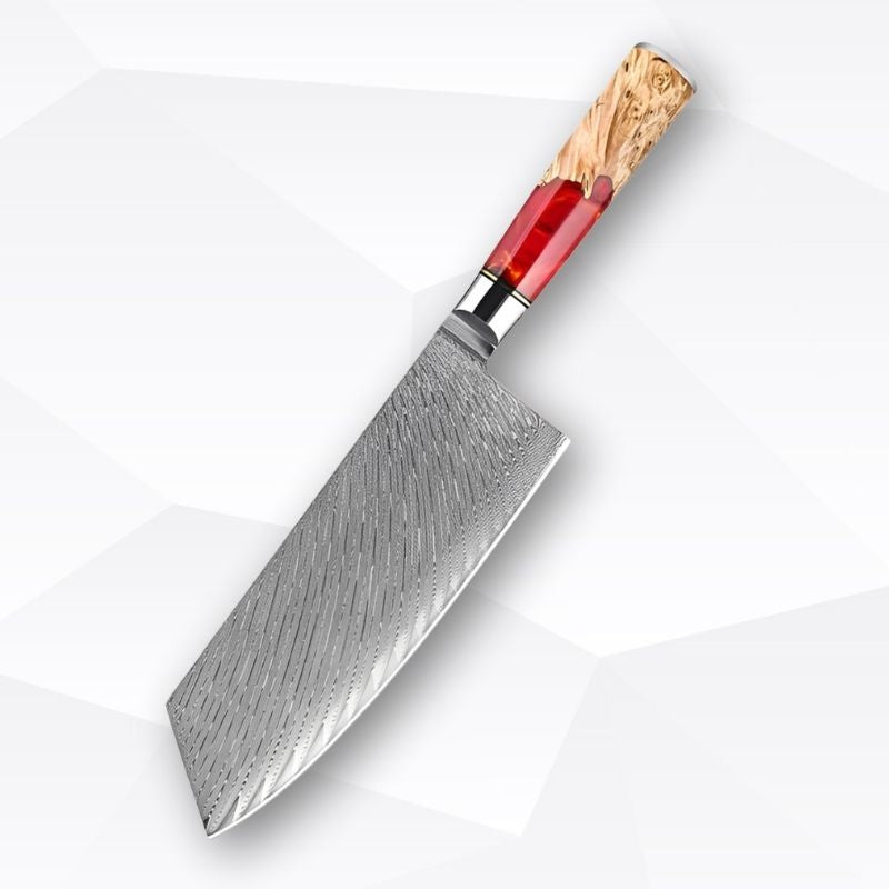 Refined 9-Piece Damascus Knife Set – Beauty and Precision in Every Cut