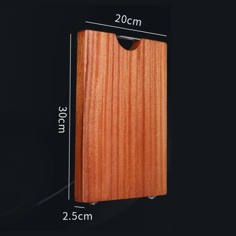 Durable wooden cutting board ideal for chopping, slicing, and serving food in style