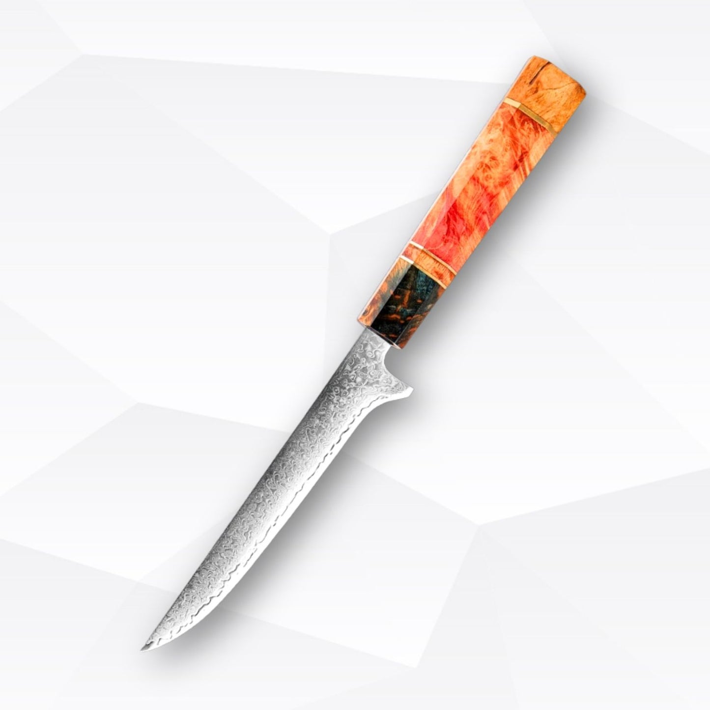 Knife with a decorative handle on a white background