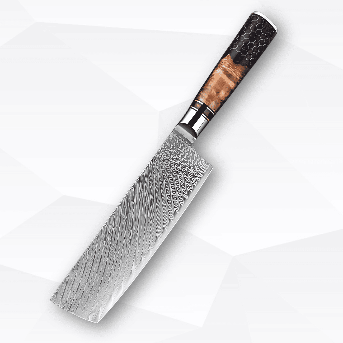 Decorative knife with a wooden handle on a white background