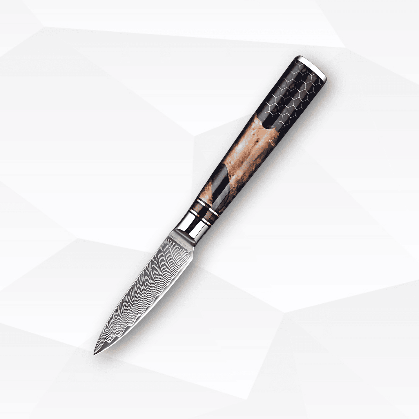 Decorative knife with a wooden handle on a white background