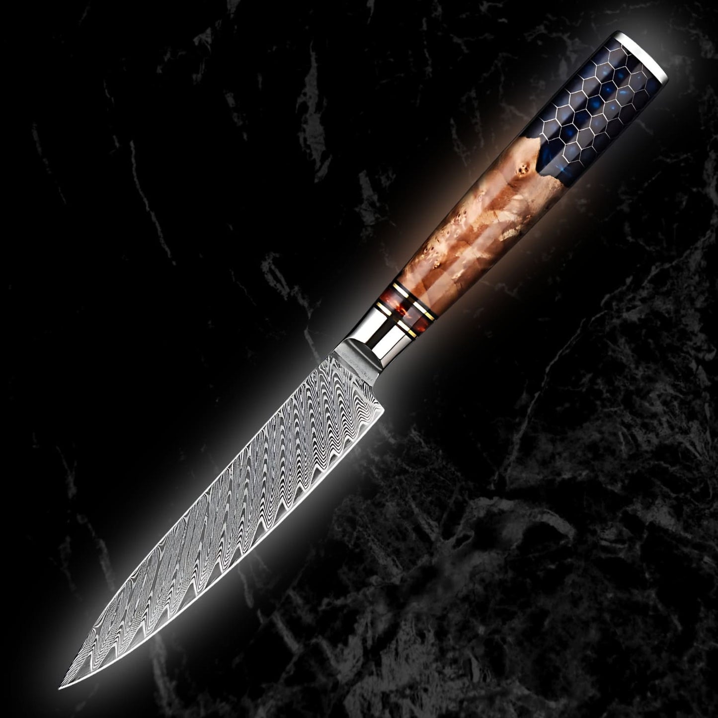 Sophisticate Knife Set 6-Pieces Japanese Damascus Steel