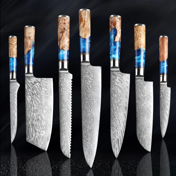 Blue Wave 7-Piece Knife Set -TOP LINE COLLECTION