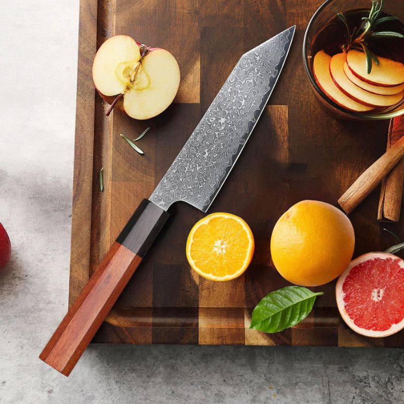 Japanese Kitchen Knife Damascus Steel - 5 inch Utility Knife