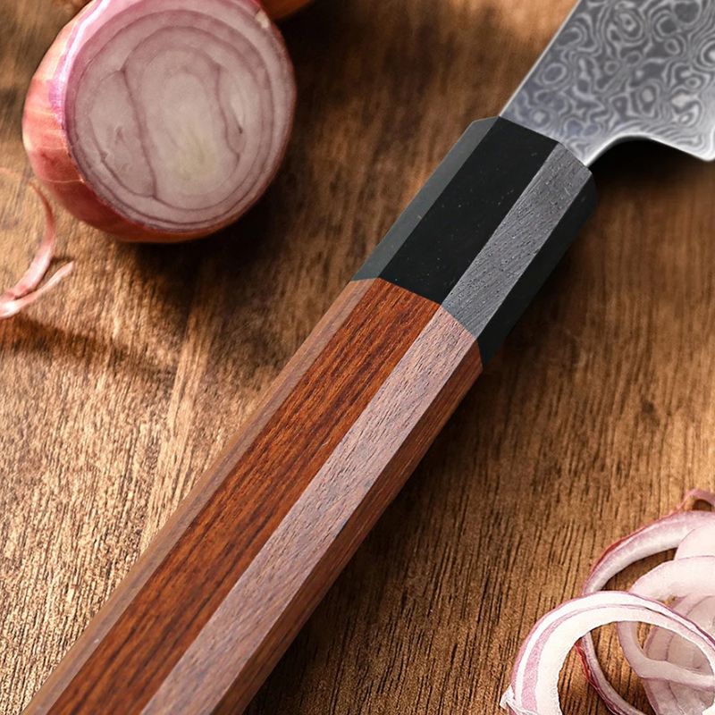Japanese Kitchen Knife Damascus Steel - 5 inch Utility Knife