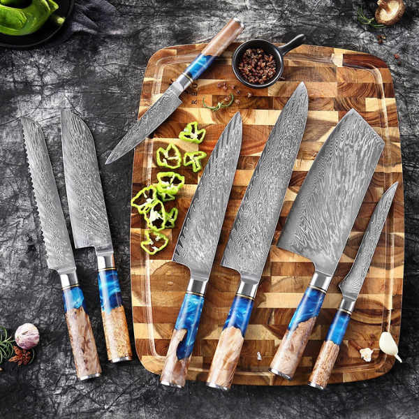 Blue Wave 7-Piece Knife Set -TOP LINE COLLECTION