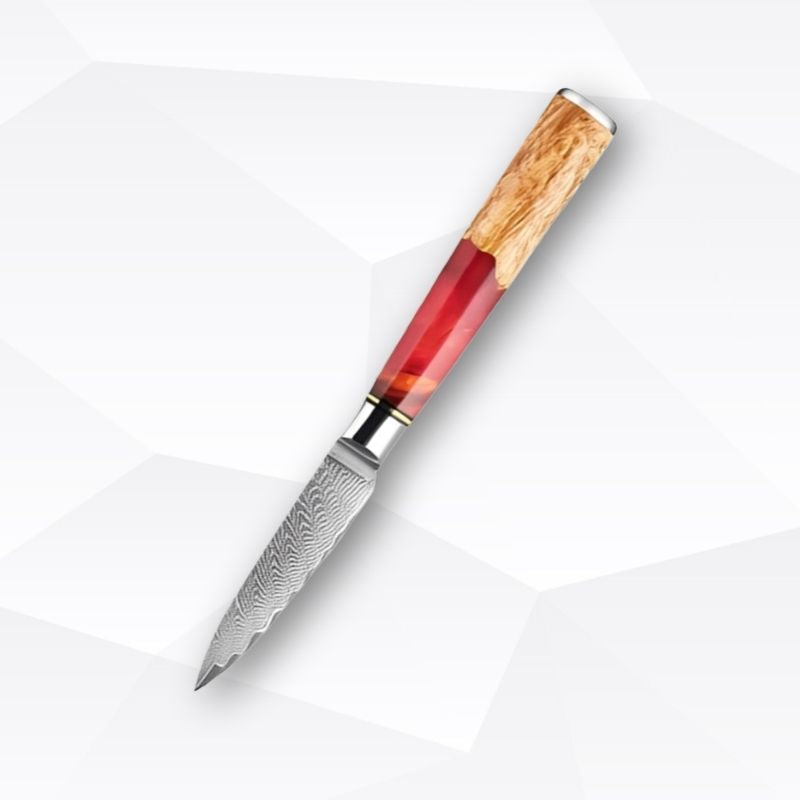Refined 9-Piece Damascus Knife Set – Beauty and Precision in Every Cut