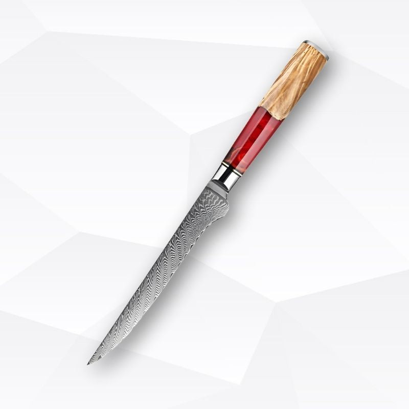 Refined 9-Piece Damascus Knife Set – Beauty and Precision in Every Cut