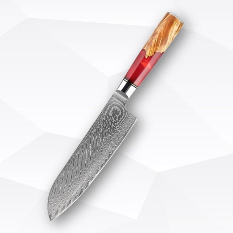 Refined 9-Piece Damascus Knife Set – Beauty and Precision in Every Cut
