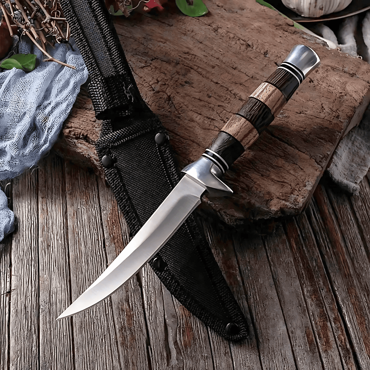 Boning Knife with Wooden Handle – Precision Stainless Steel Kitchen Knife