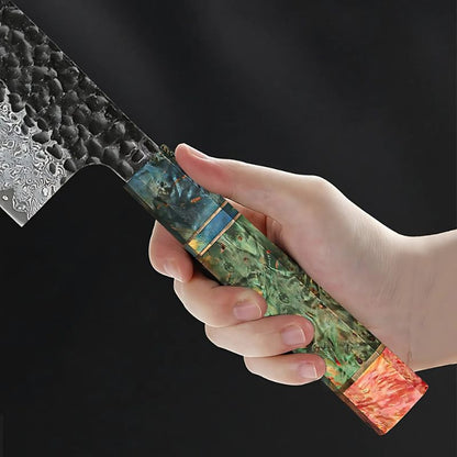 Real Damascus Knife Chef Knife 8" – Unique Pattern