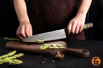 Unique Colourful Culinary Blade Set - Japanese Damascus Steel