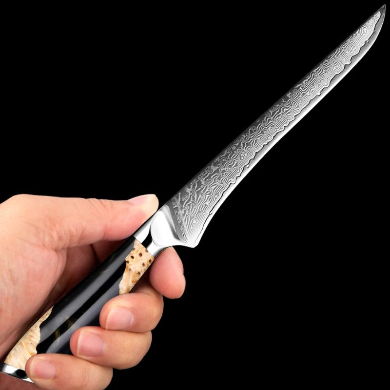 6-Inch Japanese Damascus Boning Knife – Precision & Strength