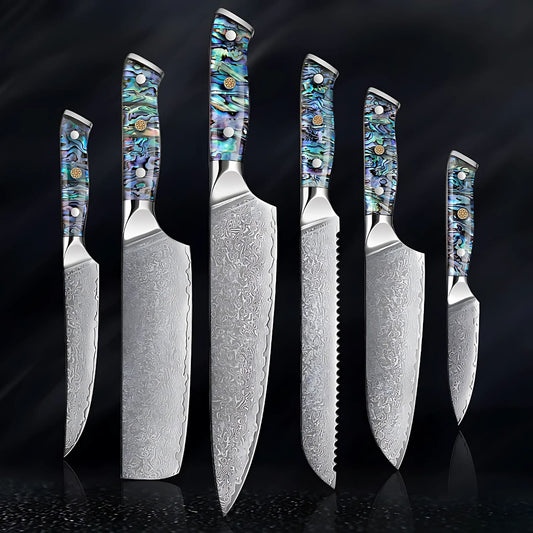 6-Piece Kitchen Knife Set - Exclusive Abalone Line