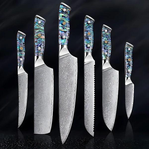 6-Piece Kitchen Knife Set - Exclusive Abalone Line