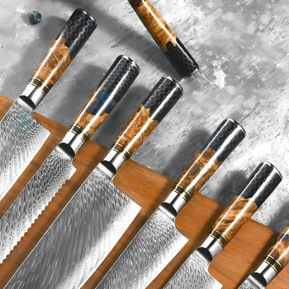 Sophisticate Knife Set 6-Pieces Japanese Damascus Steel
