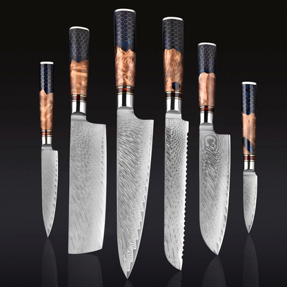 Sophisticate Knife Set - Japanese Damascus Steel
