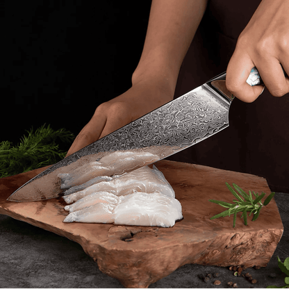 Abalone Damascus Knife Set – Japanese Steel and Unique Shell Handles