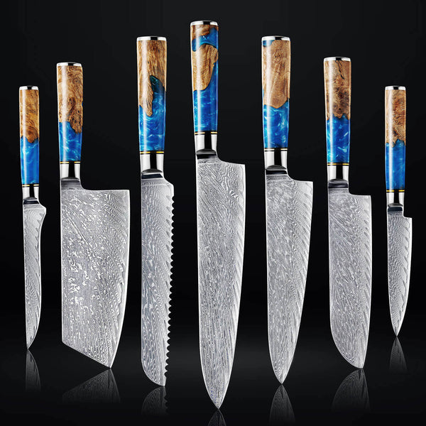 Blue Wave 7-Piece Knife Set -TOP LINE COLLECTION