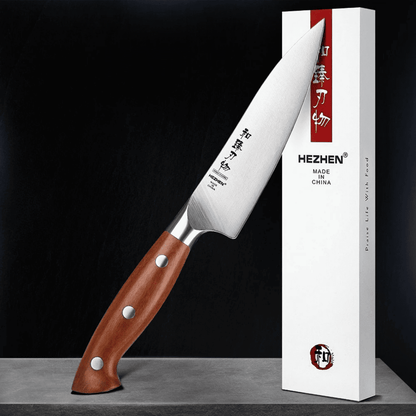 5.3-Inch Utility Knife – German Steel with Ergonomic Redwood Handle