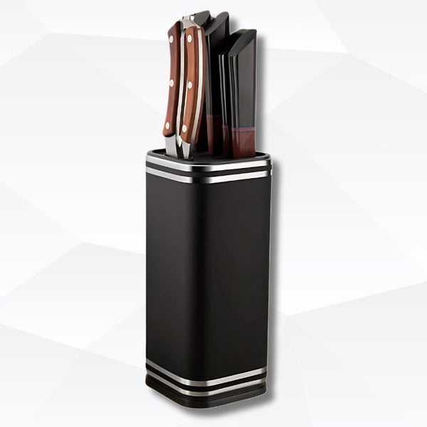 Sleek Stainless Steel Square Knife Holder – Large Capacity and Hygienic Storage