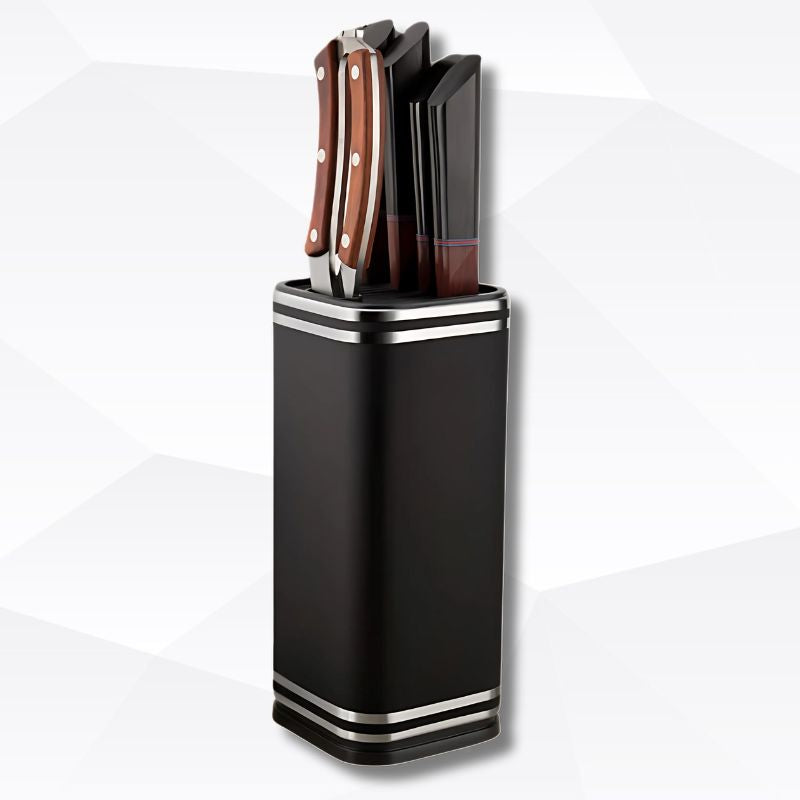 Sleek Stainless Steel Square Knife Holder – Large Capacity and Hygienic Storage