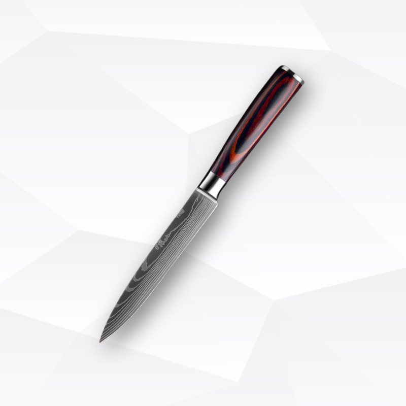 Knife with a decorative handle on a white background